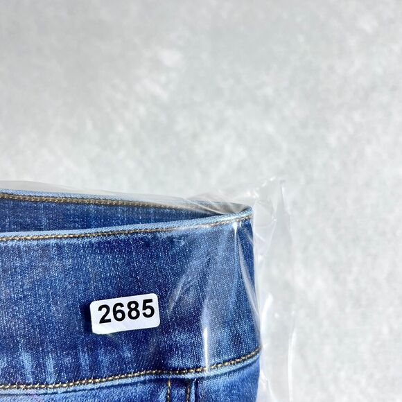 Spanx Jeans Womens Size Medium Blue Distressed Ankle Skinny Jeans Raw Hem - Picture 11 of 11